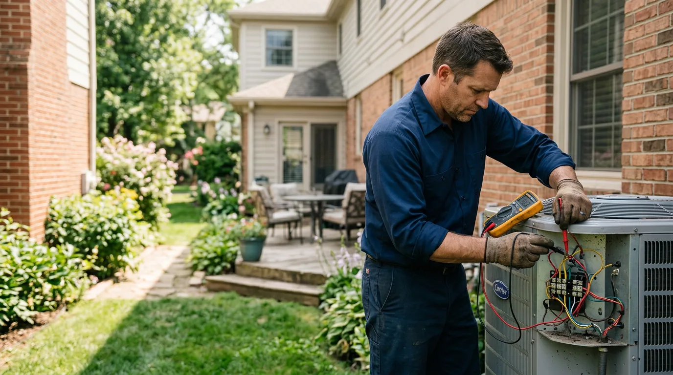 HVAC technician working near Addison, NY